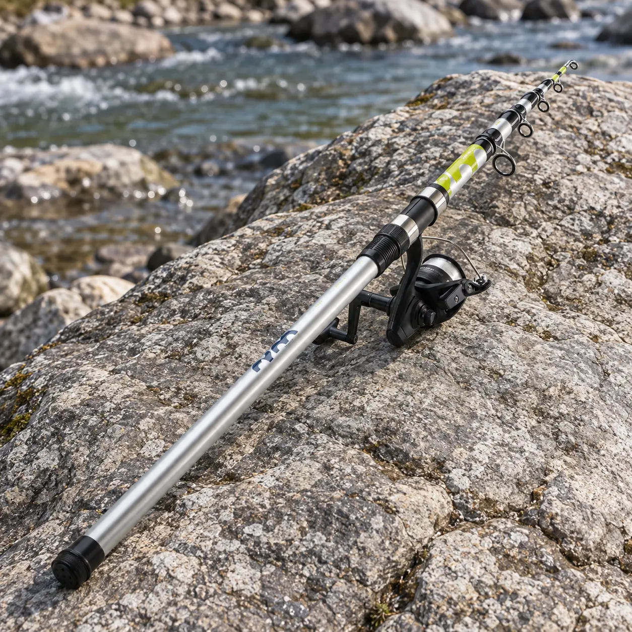 Caperlan Symbios Light-100 390 — Conjunto de surfcasting · 3,90 m · 80–150 g · telescópica · fotografia do produto (Decathlon)